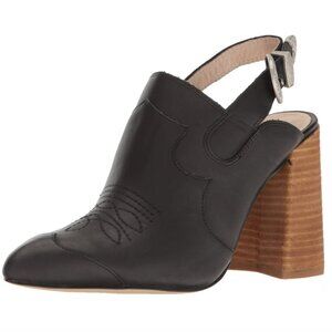 Shelly's London Leather Heeled Mules